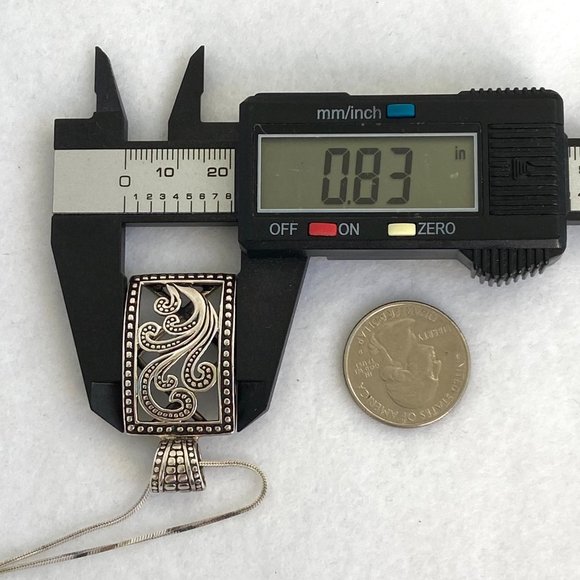 Silpada Sterling Silver Paisley Open Scroll Pendant Necklace & Earrings Set 20" - Picture 15 of 16